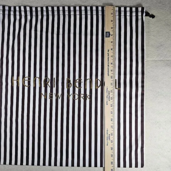 Henri Bendel New York Striped Drawstring Dust Bag - Picture 8 of 9